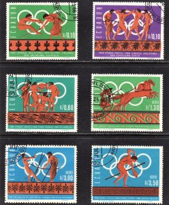 Ecuador Scott 754-54E complete set F to VF CTO.  Free...