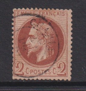 France  #30  used  1860  Napoleon  III  2c