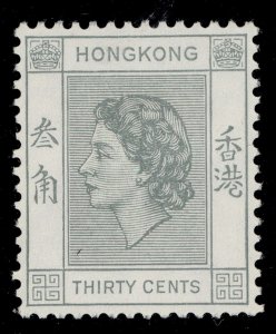 HONG KONG QEII SG183, 30c grey, M MINT.