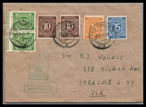 Germany 1948 Cover Gottingberg to Syracuse New York See Scan