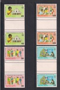 VANUATU SC# 430-33  GUTTER PANES FVF/MNH 1986