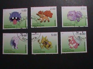 TAJIKISTAN -2000 LOVELY FAMPOUS POKEMON CTO FANCY POSTAL CANCEL VERY FINE