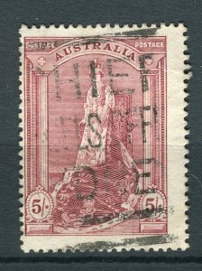 AUSTRALIA; 1953 early QEII issue fine used Shade of 5s. value