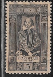 USA 1250: 5c William Shakespeare (1554-1616), used, VF