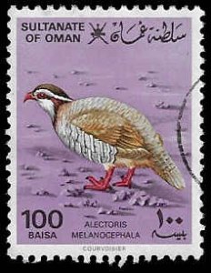 Oman #233 Used HR; 100b Red Legged Partridge (1982)