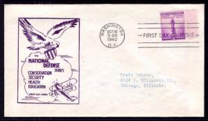 US 901 Defense Unknown Typed FDC