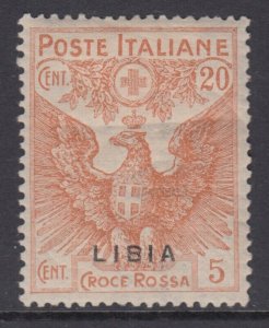 Italy Libia n. 16ac cv 180$  MH* Red Cross Double variety  rare