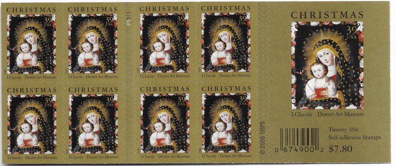 US #4100 Christmas. Mary and the Son of God - Jesus.  Complete Booklet.