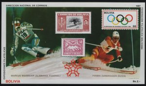 Bolivia 1987 unused Sc C84, 356 Calgary Winter Olympics1988 2b Sheet