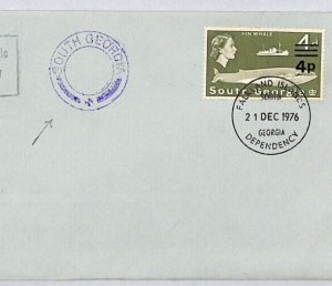 Falklands Cover SOUTH GEORGIA Violet UNDATED CIRCLE CDS/UDC 1976 Antarctica ZK28