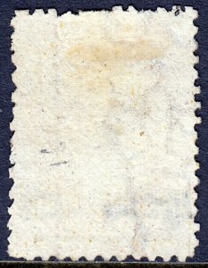 ST. HELENA — SCOTT 24 (SG 20) — 1868 5/- ON 6d QV ORANGE — USED — SCV $77.50