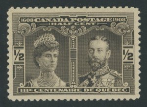 Canada 96 - 1/2 cent Quebec Tercentenary - XF Mint never hinged