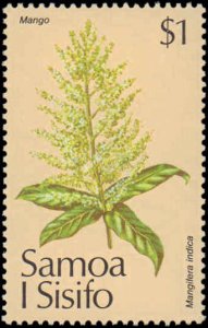 Samoa #562-565, Complete Set(4), 1981, Flowers, Trees, Never Hinged