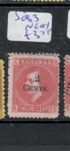 SARAWAK  2C/12C  SG 33  NO GUM AS ISSUED     P0531H