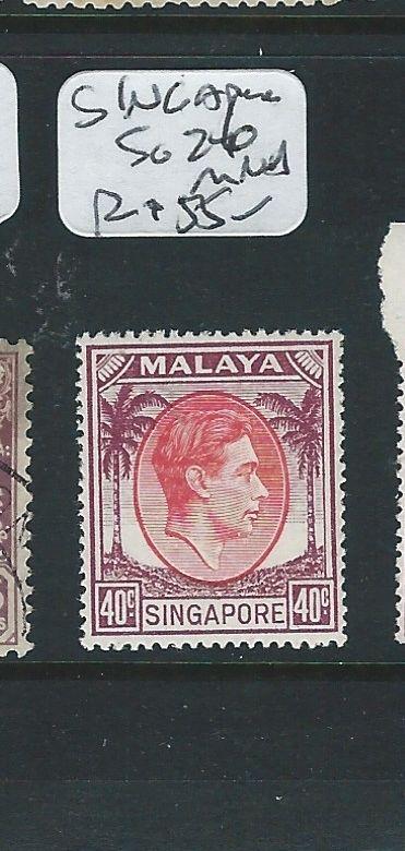 SINGAPORE (PP0710B) KGVI 40C  SG 26  MNH