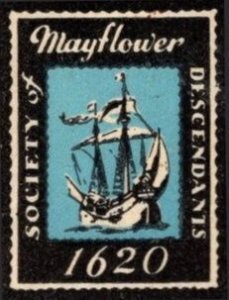 1952 US Poster Stamp General Society of Mayflower Descendants Unused