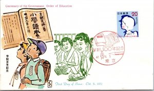 Japan FDC 1972 - Centenary of the Gov't Order of Education - F32612