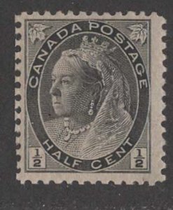 Canada # 74  Queen Victoria  half-cent  1898    (1)  VLH  Unused