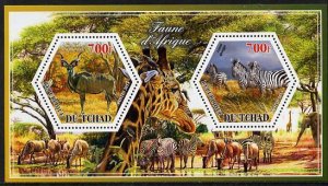 CHAD - 2014 - Animals of Africa - Perf 2v Sheet #1 - M N H - Private Issue