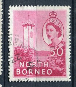 NORTH BORNEO; 1950s early QEII pictorial issue fine used 2c. value