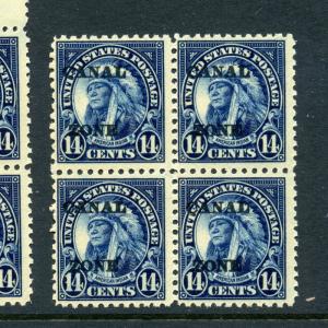 Canal Zone Scott #77 American Indian Overprint Mint Stamp Block NH (CZ77-18)