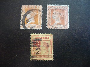 Stamps - Victoria - Scott# 169,170,172 - Used Part Set of 3 Stamps