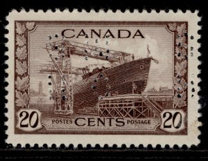 CANADA GVI SG O148, 20c chocolate, M MINT. Cat £25.