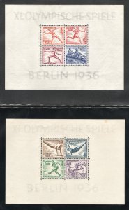 Germany Reich Olympics 1936 Sheets