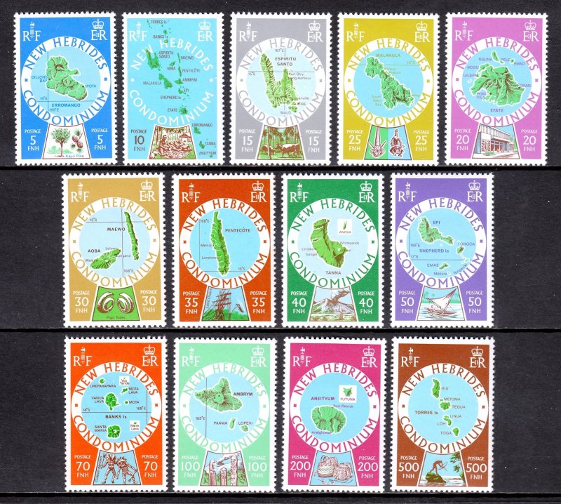 New Hebrides (EN) - Scott #238-250 - MNH - SCV $17