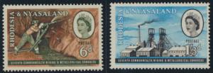 Rhodesia & Nyasaland SG 38/39 Sc# 178/79  MNH see details Mining Congress