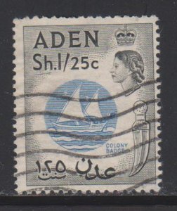 Aden,  1sh 25c Colony Badge (SC# 56) Used