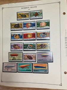 KAPPYSTAMPS PENHRYN ISLANDS  100 DIFFERENT MINT NH  GREAT TOPICALS  A239