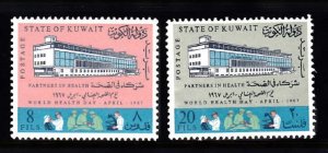 KUWAIT SC# 360-361 WORLD HEALTH DAY 1967 - MNH