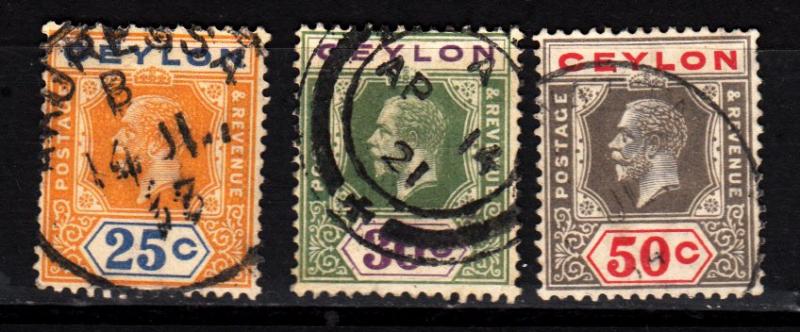 Ceylon 238a,239,240 used