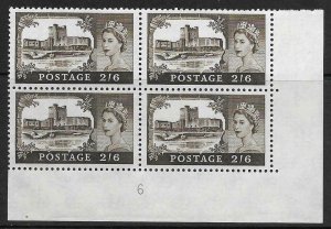 2/6 Bradbury/Wilkinson Castles - Cylinder 6 UNMOUNTED MINT/MNH