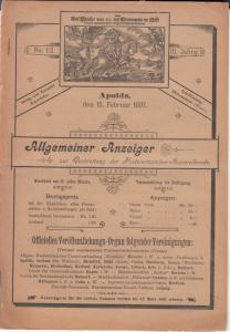 Allgemeiner Anzeiger - 1896 #1, 1897 1/2,4,5,7 (Apolda/Munster)