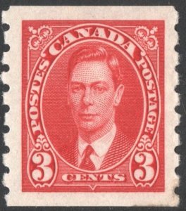 Canada SC#240 3¢ King George VI Coil Single (1937) MLH