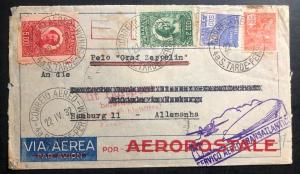 1932 Pernambuco Brazil Graf Zeppelin LZ 127 Airmail Cover to Hamburg Germany