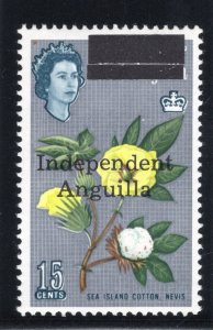 Anguilla 1967 QEII 15c multicoloured superb MNH. SG 9. Sc 9.