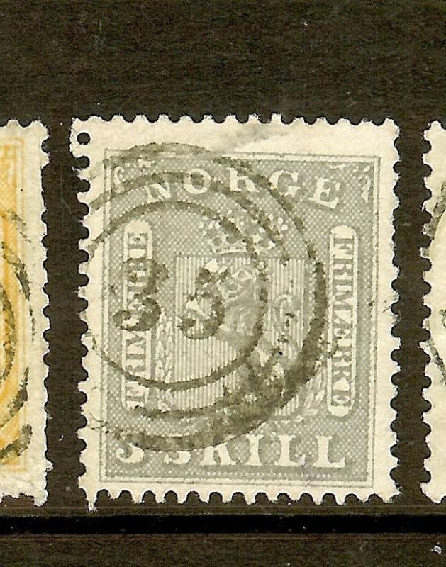 NORWAY (P1908B) SC7  3 RING 35  VFU