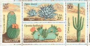 1981 sheet, Cactus issue, Sc#1942-1945