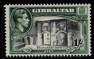 GIBRALTAR GVI SG127, 1s black & green, NH MINT.