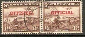 SOUTH WEST AFRICA SGO25 1951 1d PURPLE-BROWN FINE USED