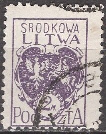 Central Lithuania - Poland; 1920: Sc. # 5: Used. Single Stamp