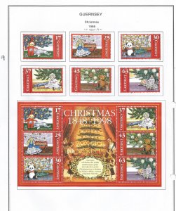 GUERNSEY - 1998 - Christmas - Perf 6v Set & 6v Souv Sheet - Mint Lightly Hinged