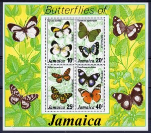 Jamaica 1977 Sc#426a BUTTERFLIES Souvenir Sheet (1) MNH