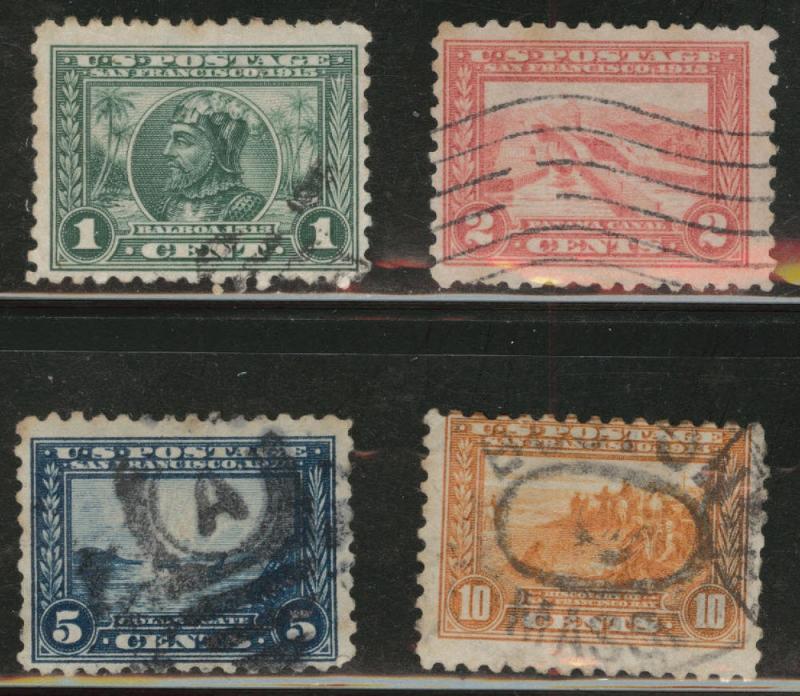 USA Scott 401-404 Used 1914 Panama-Pacific perf 10 set