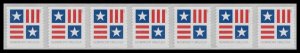 US 5756A Patriotic Block Nonprofit Org 5c coil strip 7 MNH 2023