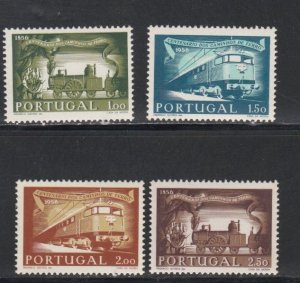 Portugal #  818-821, Rail Road Centennial, Mint NH, 1/2 Cat.