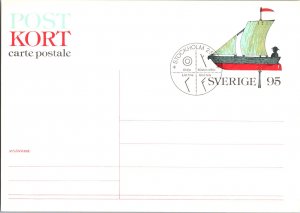 Sweden, Worldwide Government Postal Card, Ships